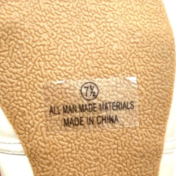 Lulus Lavareta White Chain Pointed-Toe Loafer Slides Cream Off-White Size 7.5 - Picture 14 of 16